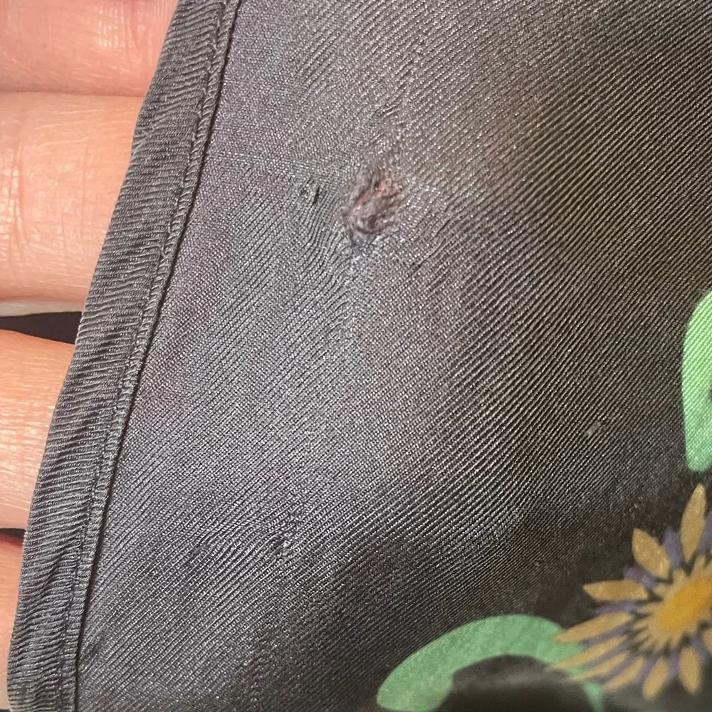 Johnny Was Silk Floral Tunic Embroidered Waistband and Tie Waist in Back Size XL - Picture 7 of 13